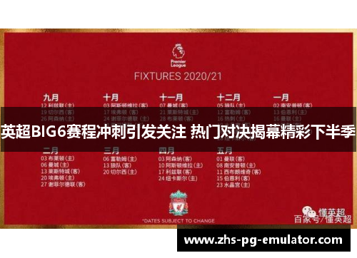 英超BIG6赛程冲刺引发关注 热门对决揭幕精彩下半季